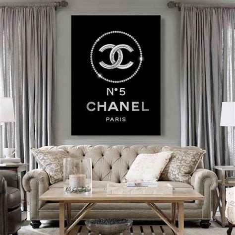 chanel logo wall art|chanel wall art images.